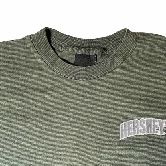 Vintage 90’s Mens‎ Medium Hersheys Chocolate Striped Promo Single Stitch T-Shirt - Picture 3 of 6
